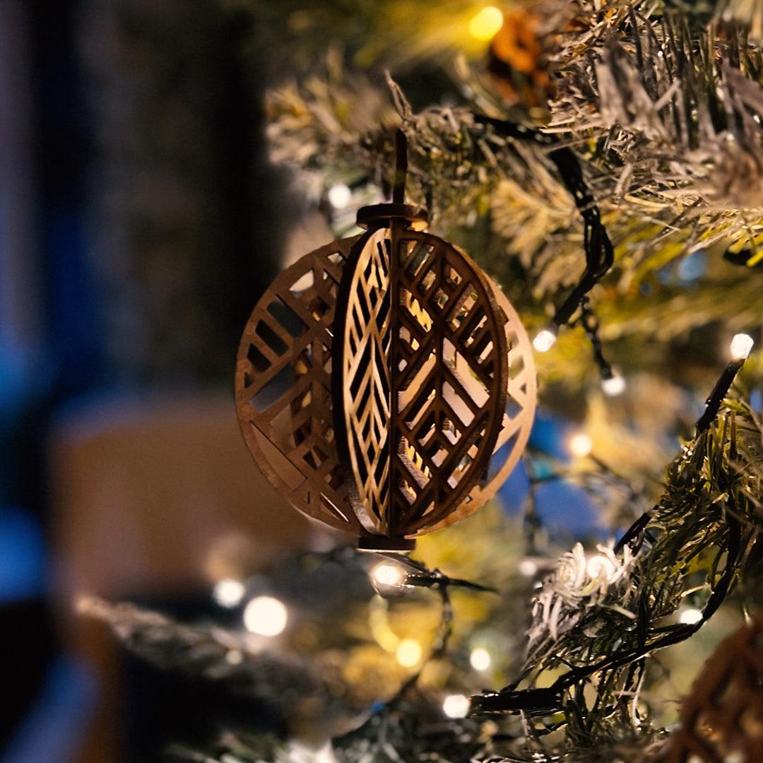 3D Bauble - Art Deco - Grizzly Bear