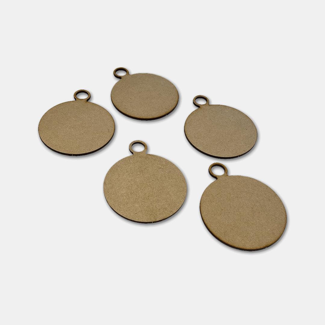 Bauble - Etched x5 - Grizzly Bear