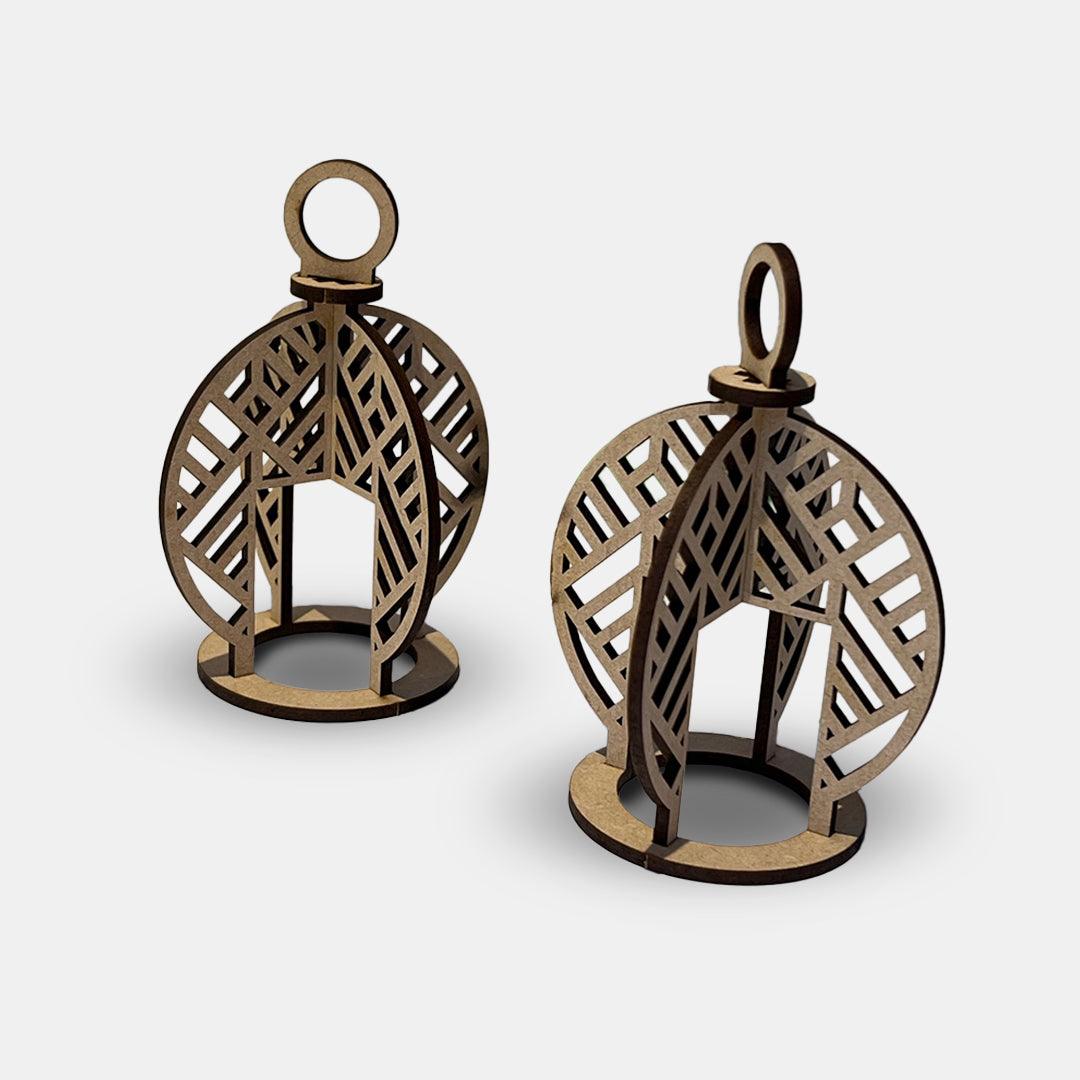 Candle Baubles - Art Deco x2 - Grizzly Bear