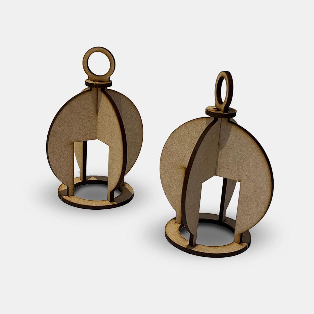 Candle Baubles - Etched x2 - Grizzly Bear