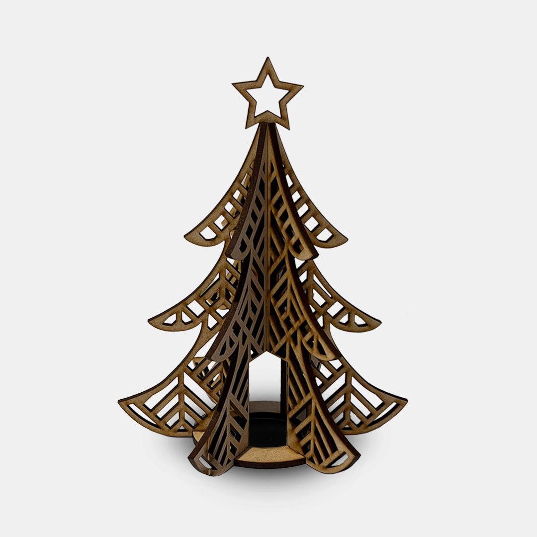 Candle Christmas Tree - Art Deco - Grizzly Bear