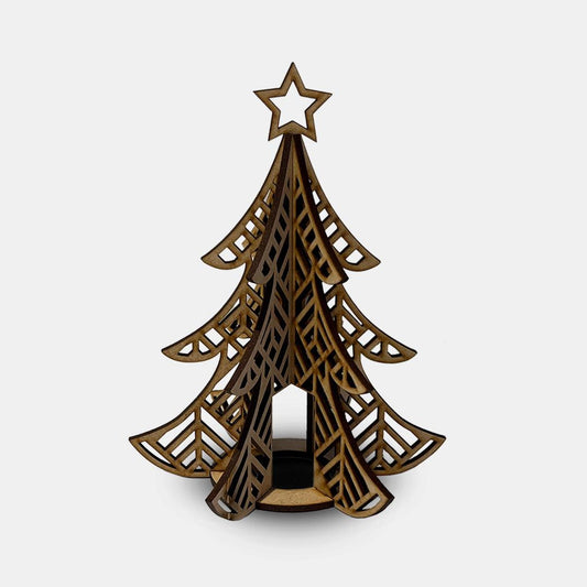 Candle Christmas Tree - Art Deco - Grizzly Bear