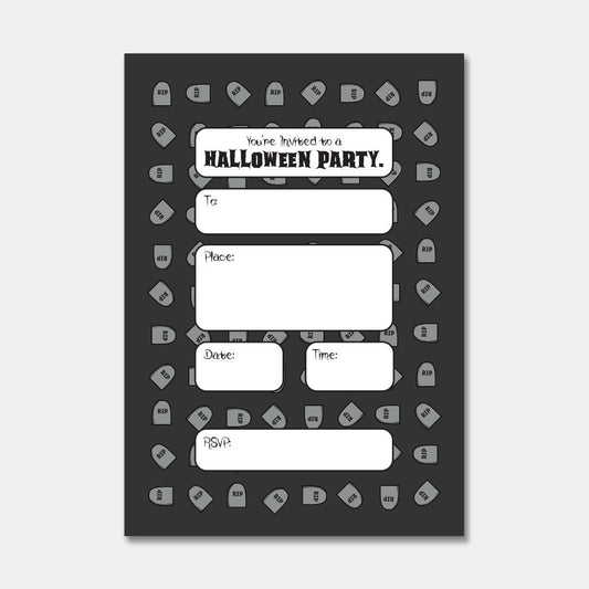 Party Invite - Gravestone - Grizzly Bear
